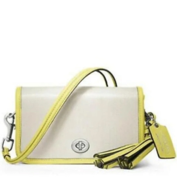 Coach Legacy Penny Crossbody in Two-Tone Citrine and Parchment | Style # 22406 - Picture 1 of 7